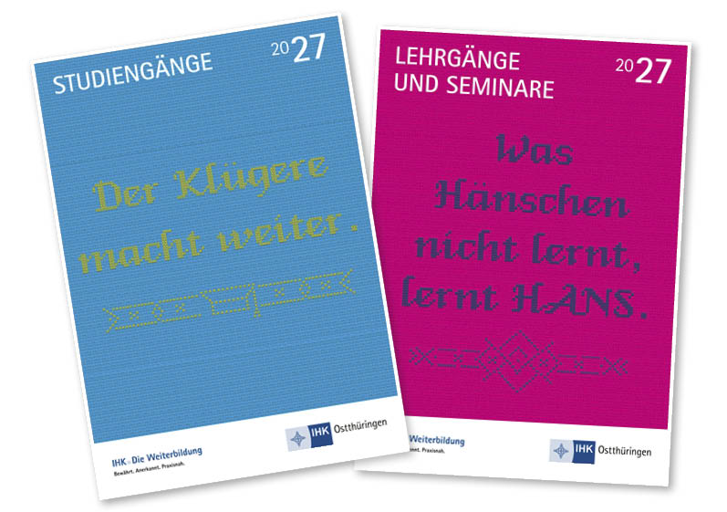 Kataloge 2027 der IHK-Weiterbildung: Seminare, Lehrgänge, Studiengänge